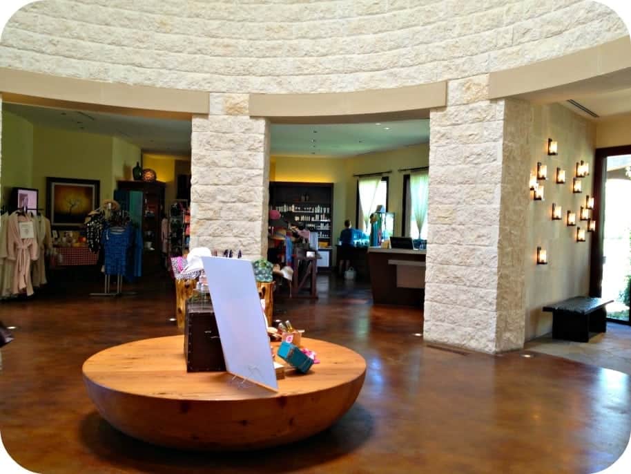 The rotunda at the Lantana Spa with cut limestone, reminiscent of the Spanish missions built in San Antonio
