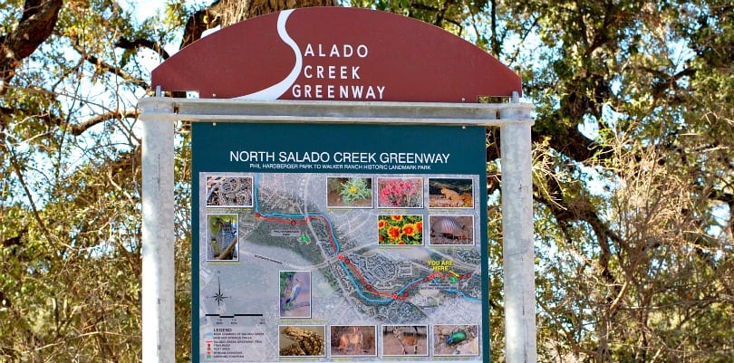 The Salado Creek Greenway at Walker Ranch Park