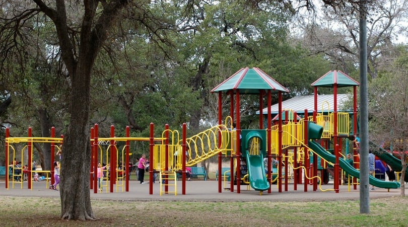The playground at Walker Ranch Park in San Antonio, Texas