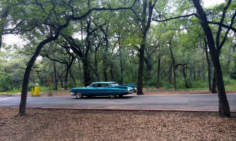 Classic car in Breckenridge Park in San Antonio, Texas
