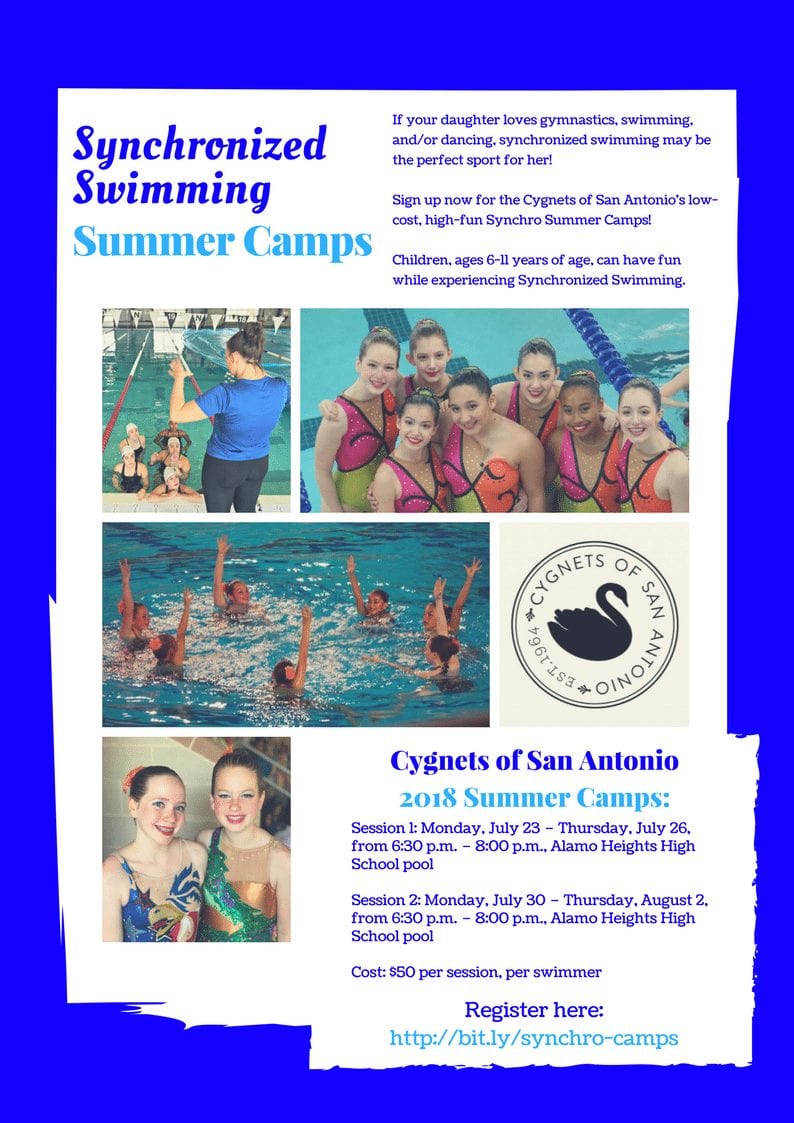 Synchronized swimming summer camps in San Antonio