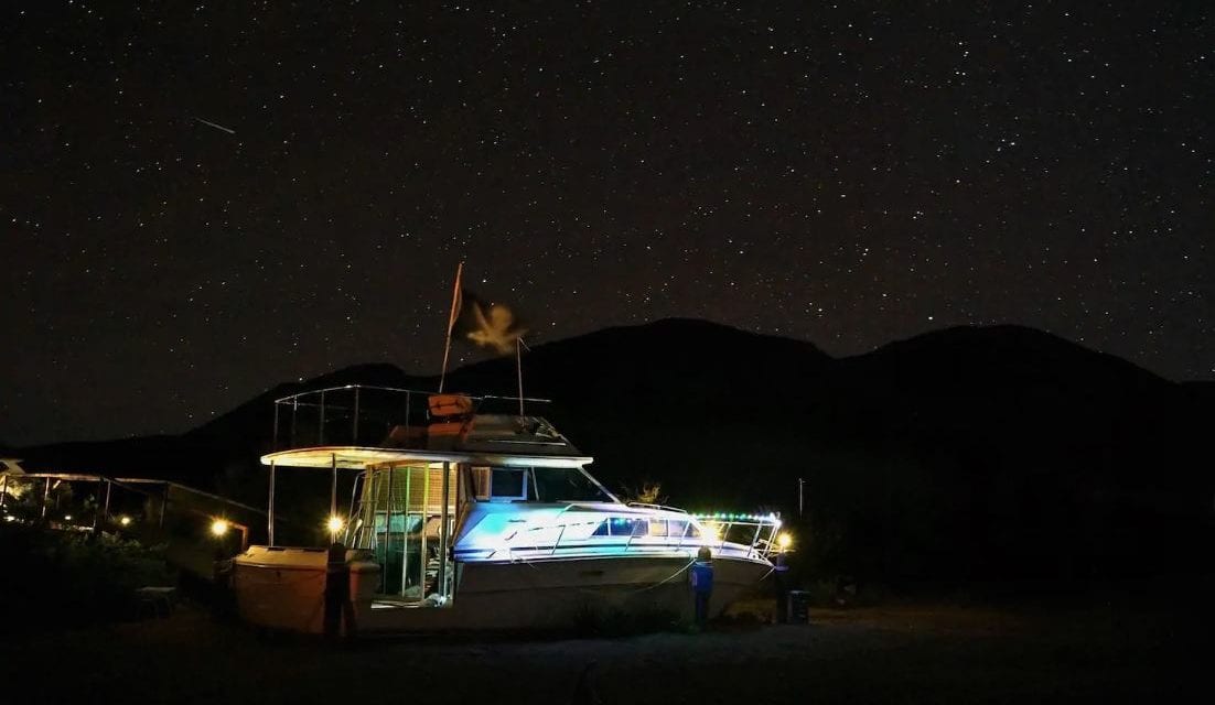 Camp out in a Beached Yacht in the Desert