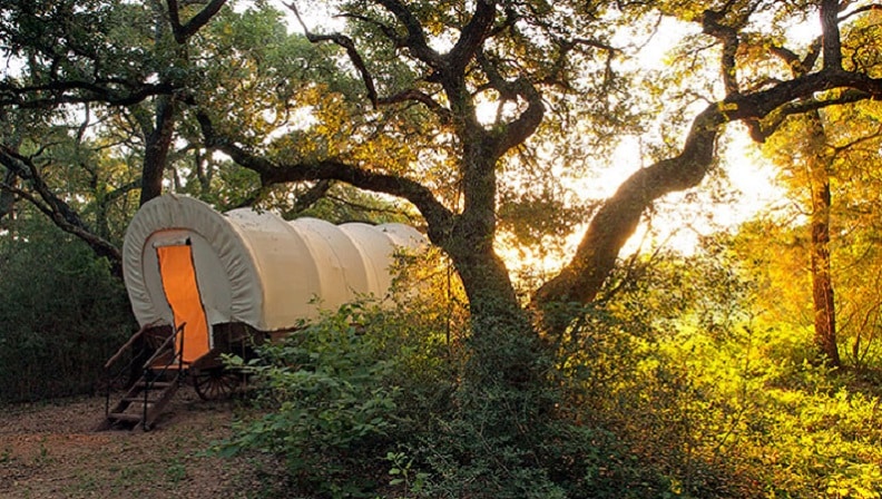 You Can Stay in This Covered Wagon Just Two Hours East of San Antonio