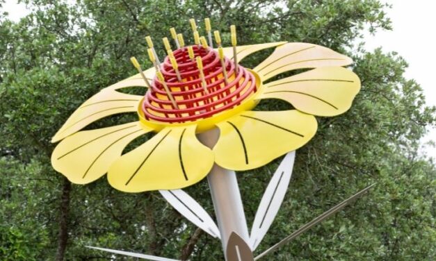 Three new “Bloom” sculptures added to Eisenhower Park