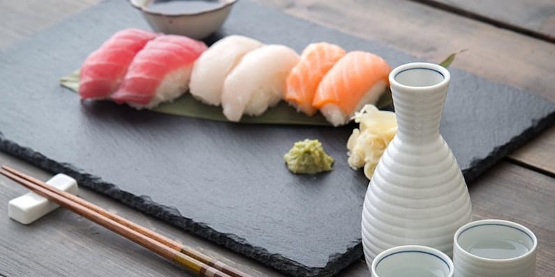 Sushi and sake