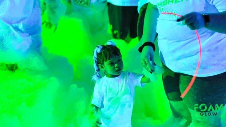 Things to do in San Antonio with Kids this Weekend of July 15 2022 | Child at Foam Glow Run