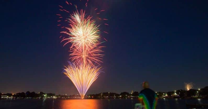Fireworks at Woodlawn Lake Park