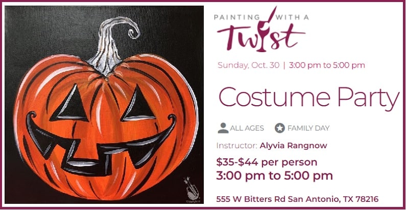 Halloween Party San Antonio 2022 - Costume Party at Painting with a Twist