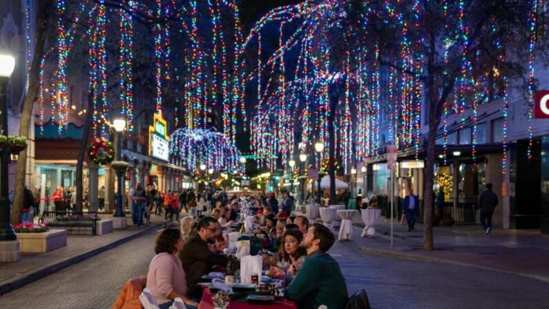 San Antonio Riverwalk Christmas Lights 2024