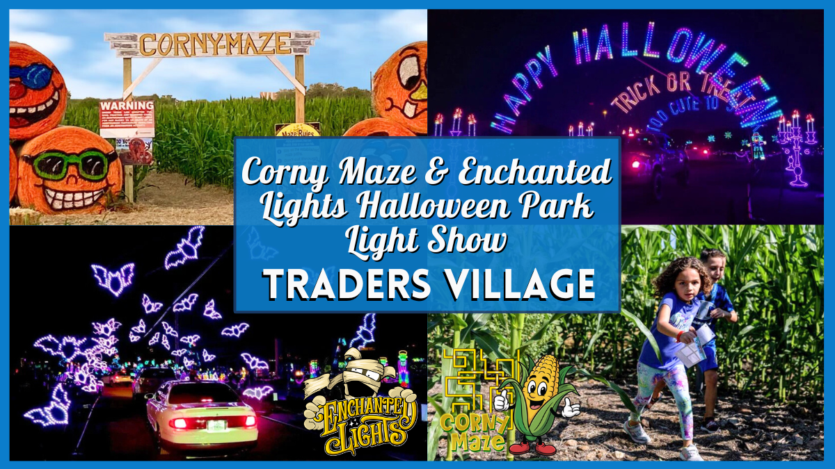 Kids Events in San Antonio in October 2025 - Corny Maze + Enchanted Lights Halloween Park Light Show