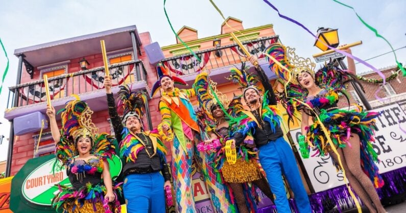 Kids events in San Antonio in February 2026 - Mardi Gras Festival at Six Flags Fiesta Texas